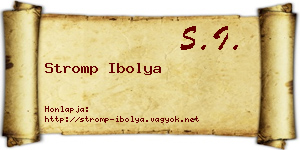 Stromp Ibolya névjegykártya