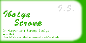 ibolya stromp business card